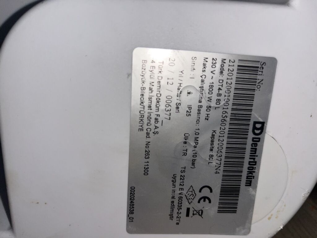 Ariston 80 l, İşlənmiş, Kredit yoxdur, Ünvandan götürmə, Ödənişli çatdırılma — Elektronika, Bakı (3)