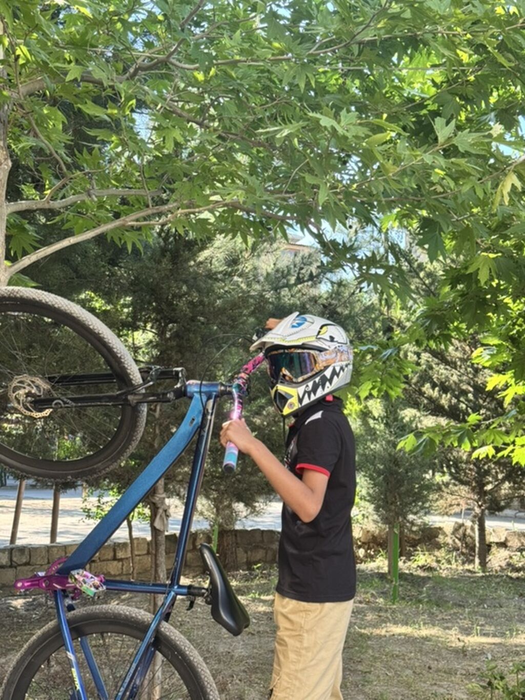 Uşaq üçün motocross/velosiped kaskası və qoruyucu eynək seti - Növ — Avto, Sumqayıt (3)