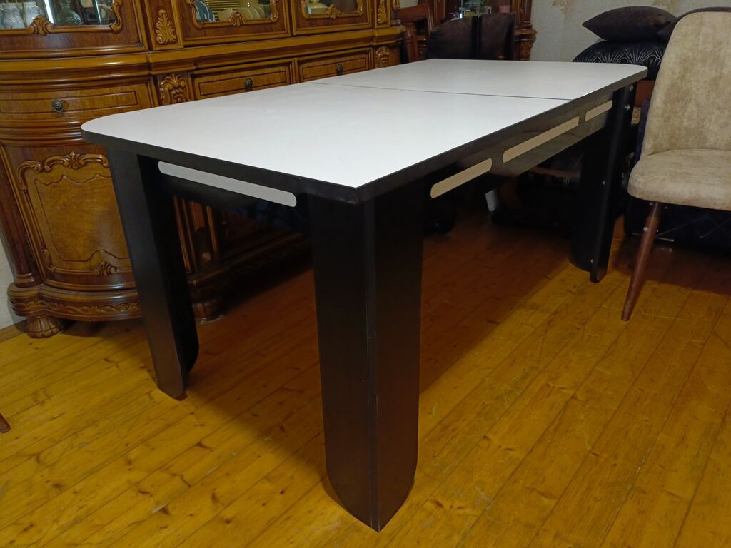 Mətbəx üçün, İşlənmiş, Açılan, Dördbucaq masa, 6 stul — Mebel, Bakı (6)