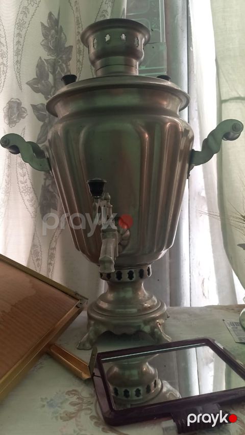 Klassik metal samovar - Material: tam metal gövdə, qalın divarlı — Gəncə