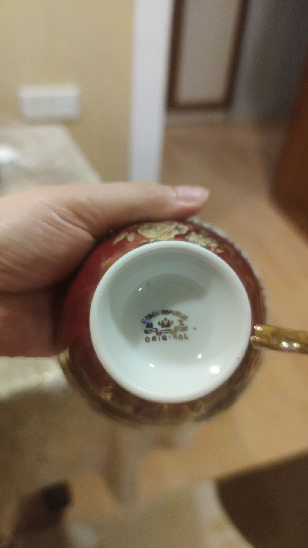 Nahar dəsti, rəng - Qırmızı, Farfor, Çexiya — Mallar, Digah (2)