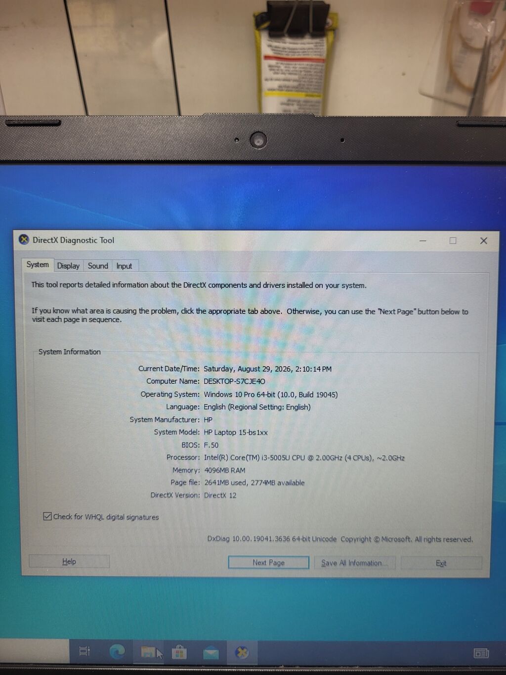 HP Laptop 15-bs1xx noutbuk Texniki xüsusiyyətlər: - Ekran: 15.6" (HD) — HP, Bakı (3)