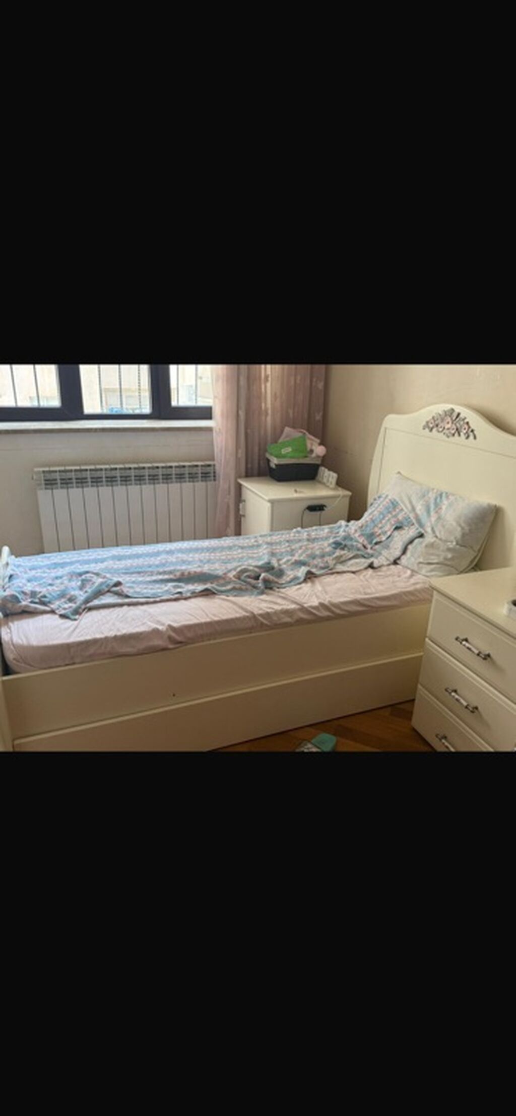 Klassik tərzli uşaq yataq otağı mebel dəsti - Rəng: krem/ivory — Mebel, Bakı (5)