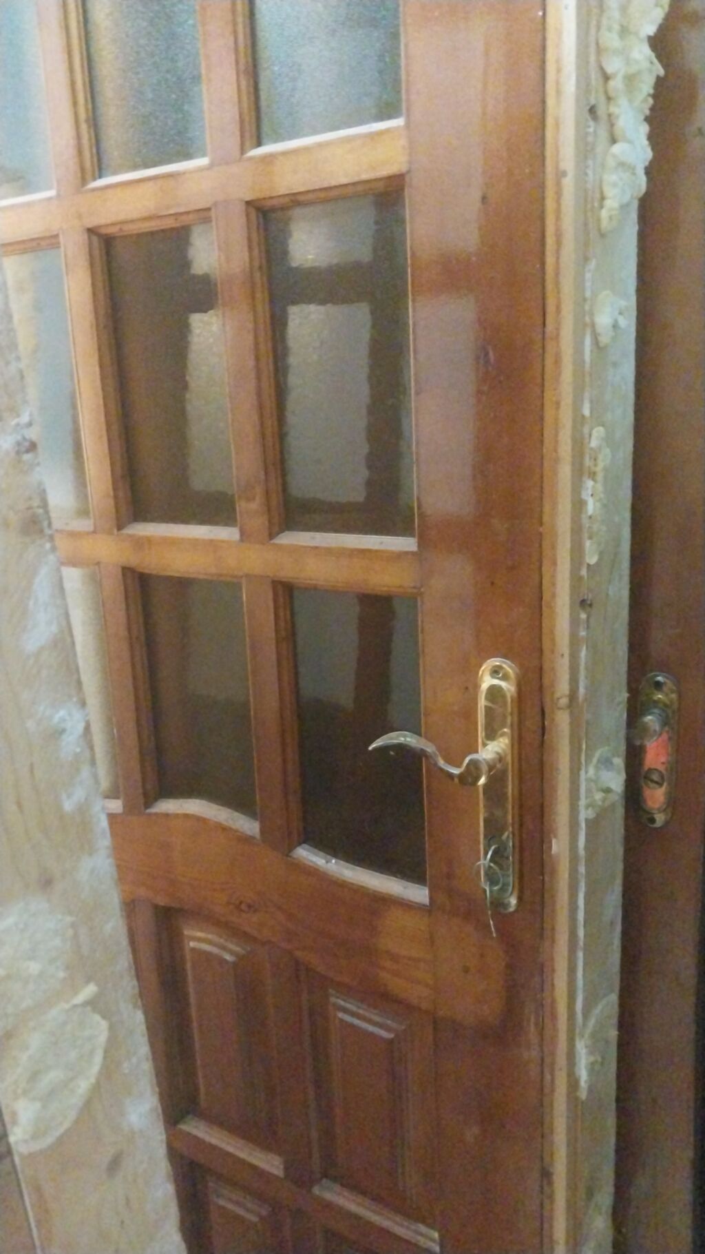 Taxta iç qapı – şüşəli, karkaslı model - Material: tam ağac (klassik — Mallar, Bakı (2)