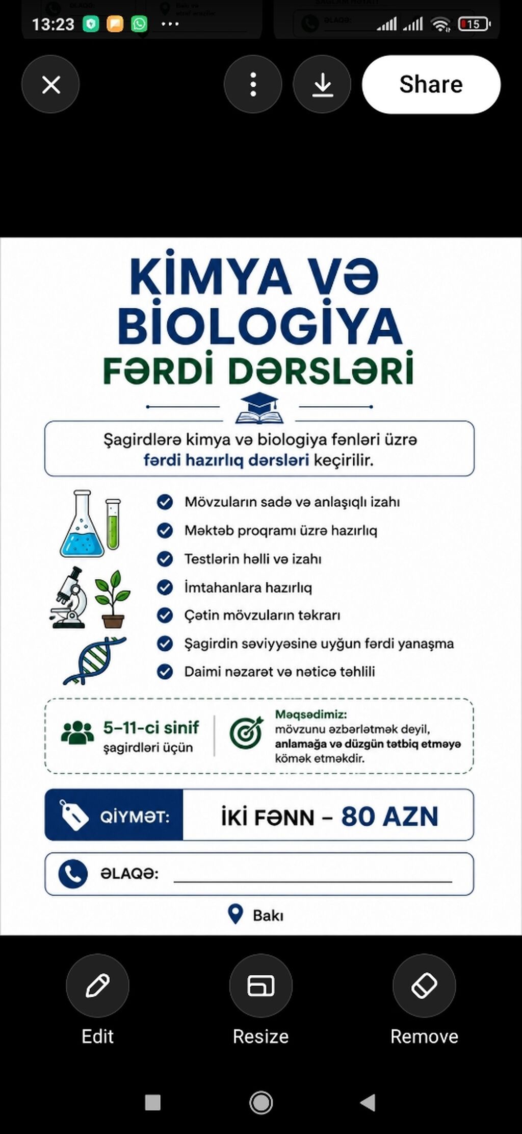 Repetitor, Biologiya, Azərbaycan dili, İmtahanlara hazırlıq — Təlim, kurslar, Bakı