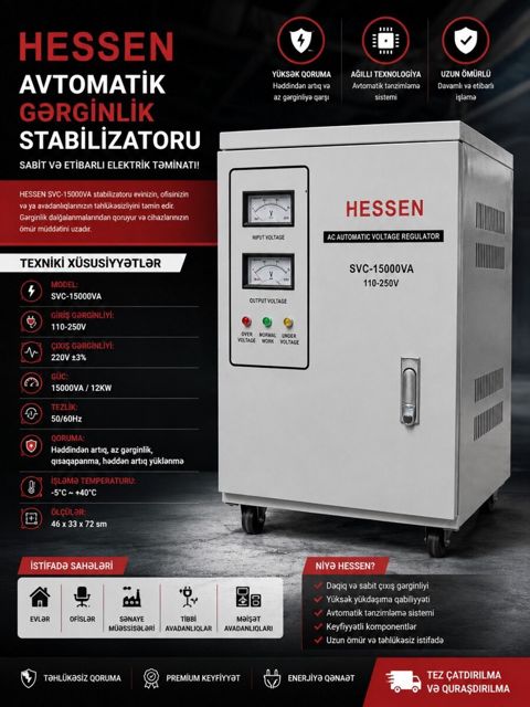 Hessen SVC-15000VA Avtomatik — Bakı