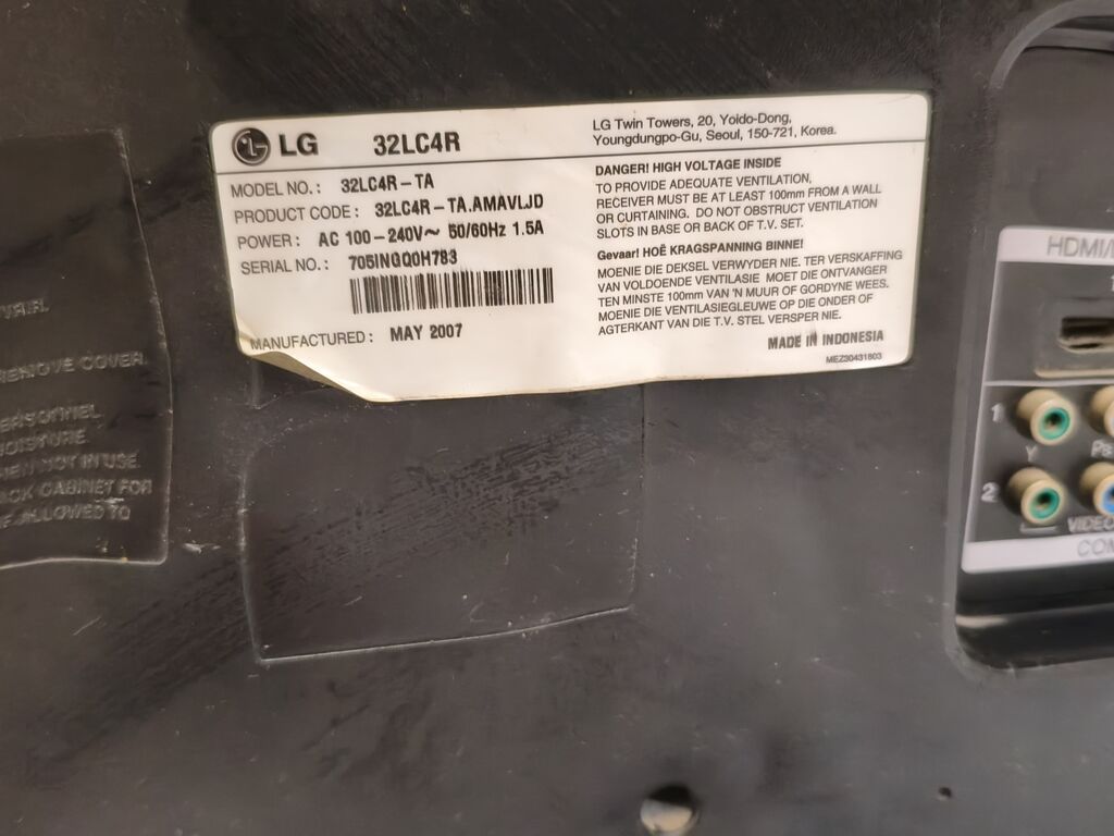 LG 32LC4R – 32 düymlük LCD televizor Texniki məlumat: - Model: LG — Televizorlar, Sumqayıt (4)