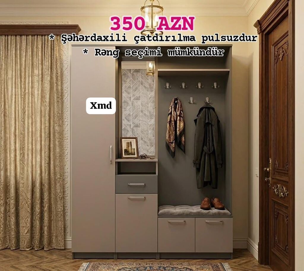 Dəhliz üçün çoxfunksiyalı modullu dolab-garderob sistemi - Ölçü — Mallar, Bakı