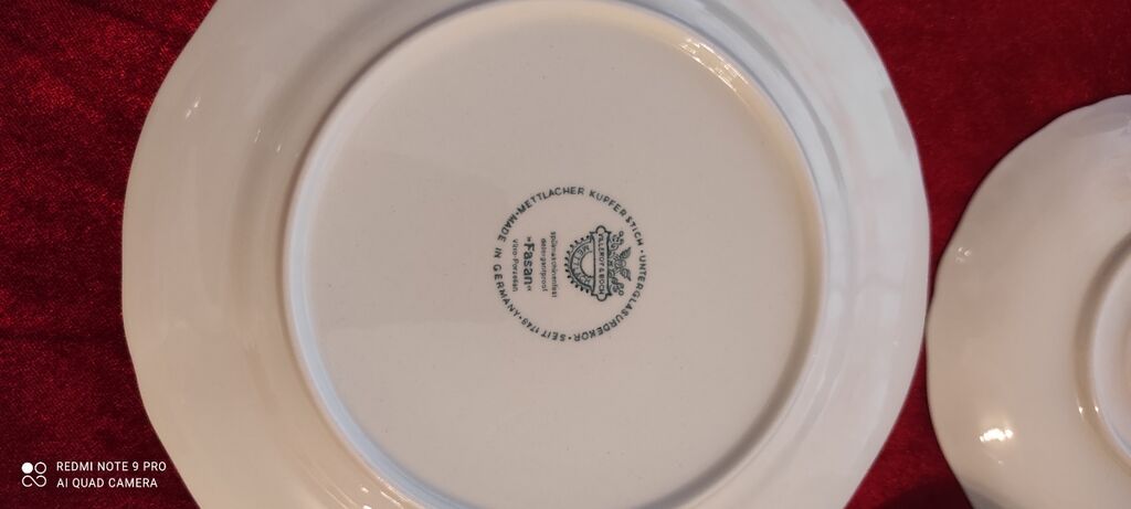 Çay dəsti, rəng - Yaşıl, Farfor, Villeroy & Boch, Almaniya — Mallar, Bakı (8)