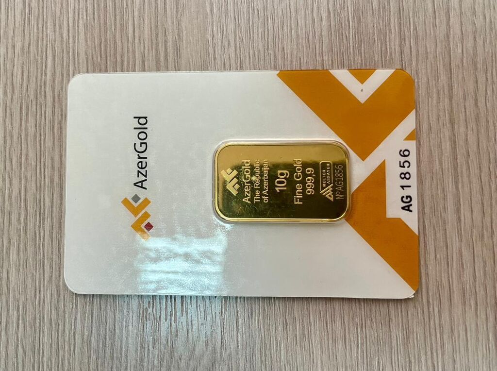 AzərGold 10 qramlıq, 999 prob, qızıl külçə. Qiymət Sondur. Azer Qold — Aksesuarlar, Bakı