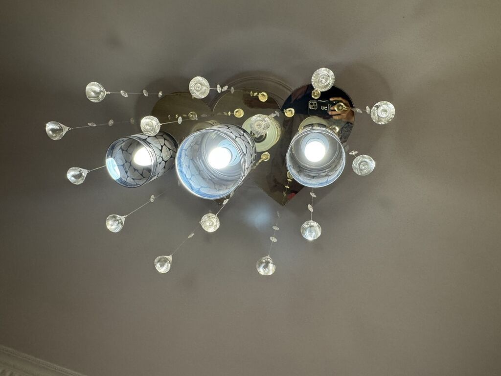 Çılçıraq, 3 lampa, Şüşə — İşıqlandırma, Bakı (3)