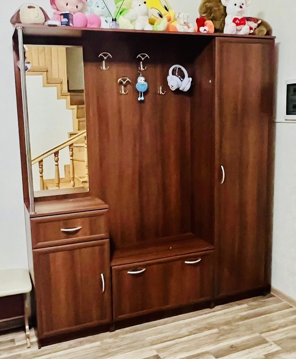 Qonaq otağı/dəhliz üçün çoxfunksiyalı dəhliz mebeli - Material: tünd — Mallar, Qax (3)