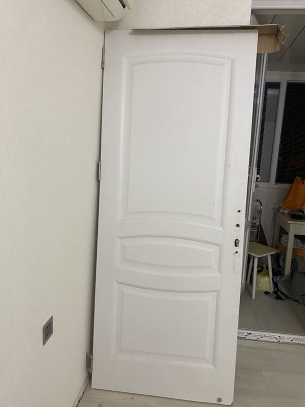 Ağ rəngdə otaq qapısı 4 ədədi - Material: MDF/taxta əsaslı, boyalı ağ — Mallar, Bakı