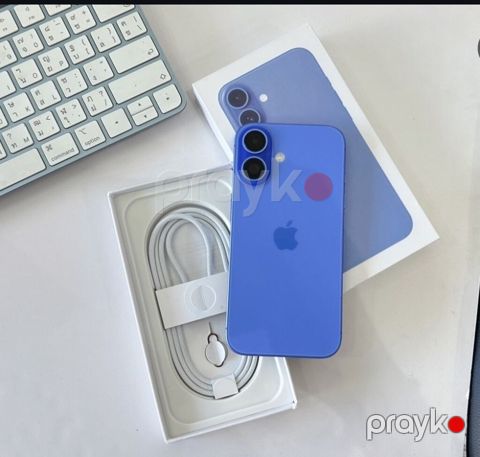 IPhone 16, 256 GB, Göy, Zəmanət, Simsiz şarj, Face ID