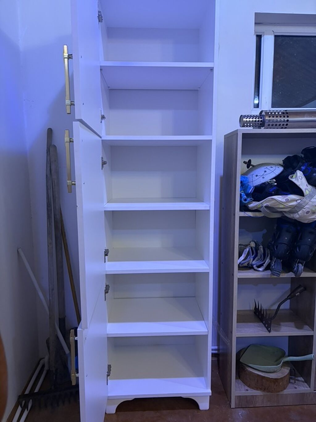 Ağ rəngli üç qapılı şkaf - Material: laminat/MDFlam tipli ağ korpus — Mallar, Bakı (3)