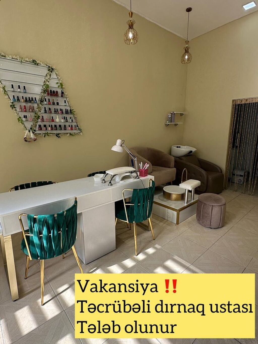 Vakansiya: Gözəllik salonuna saç ustası və təcrübəli dırnaq ustası — İş, Bakı (2)