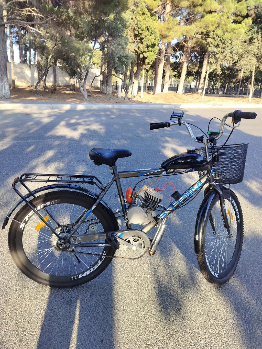 Benzin mühərrikli velosiped 100cc təzədir - Çərçivə: Stels şəhər — Avto, Sumqayıt (2)