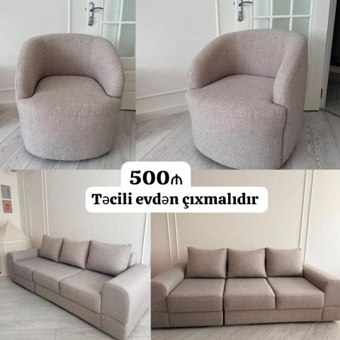 Divan kreslo dəsti satılır 500₼. evdən çıxmalıdır İdeal