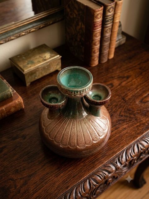 Keramik 4 şamlıq – dekorativ masaüstü şamdan - Material — Bakı