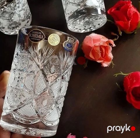 Çexyanin xrustal çay stekanlari 6 eded — Sumqayıt