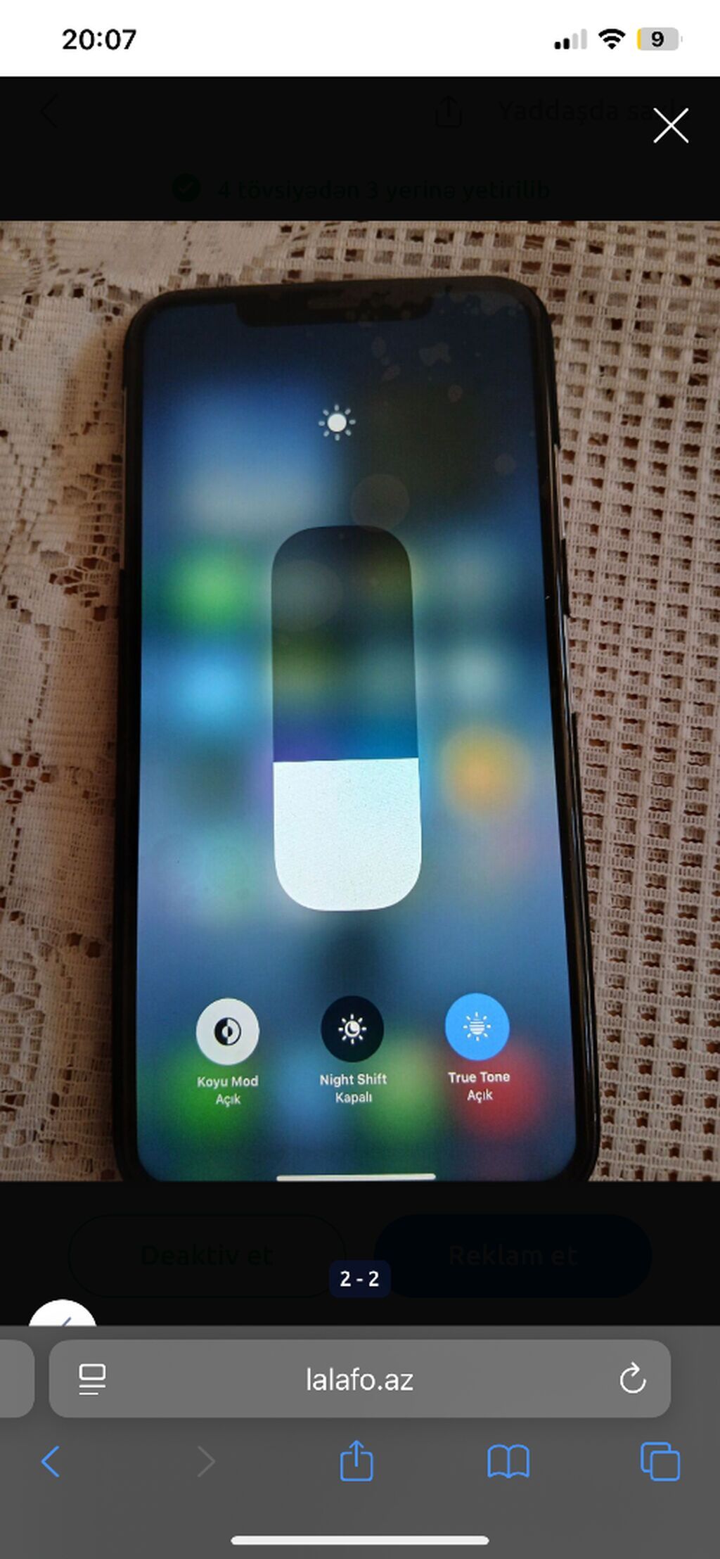 IPhone Xs Max, 256 GB, Ağ, Simsiz şarj, Face ID — Apple iPhone, Mingəçevir (2)