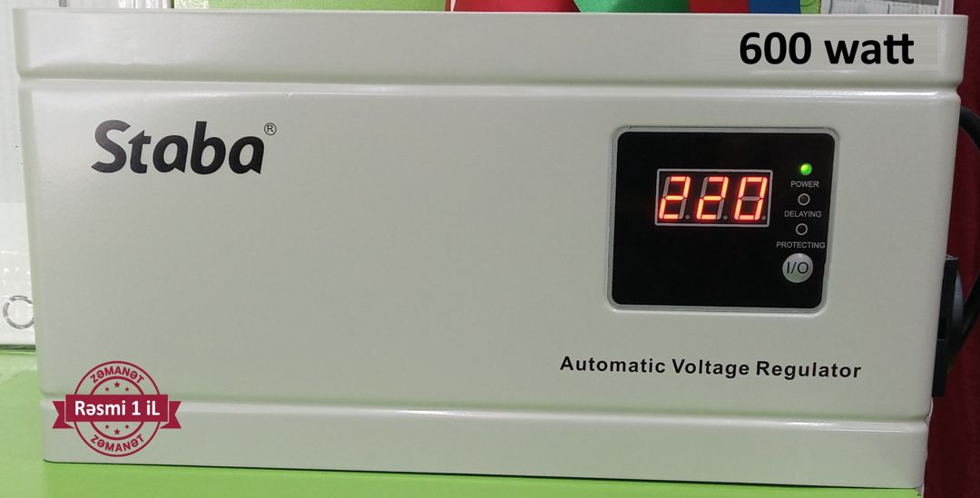Staba Slim 600 Vatt avtomatik gərginlik stabilizatoru - 1 il zəmanət — Gərginlik stabilizatoru, Bakı (3)