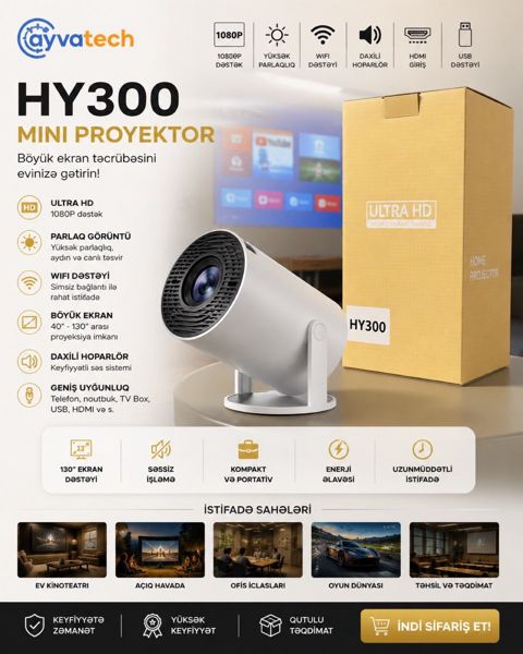 HY300 Mini Proyektor — Bakı