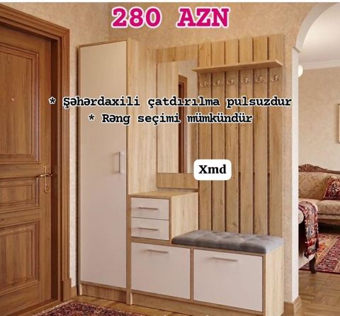 Dəhliz üçün çoxfunksiyalı giriş mebeli dəsti - Qiymət: 280 AZN — Bakı