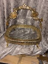 Tort və şiriniyyat qabı, rəng - Qızılı, Metal — Xanım