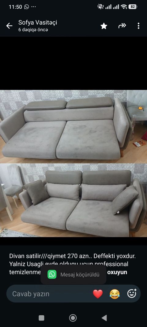 Divan satilir///qiymet 270 azn. Deffekti yoxdur. Yalniz Usagli evde — Bakı