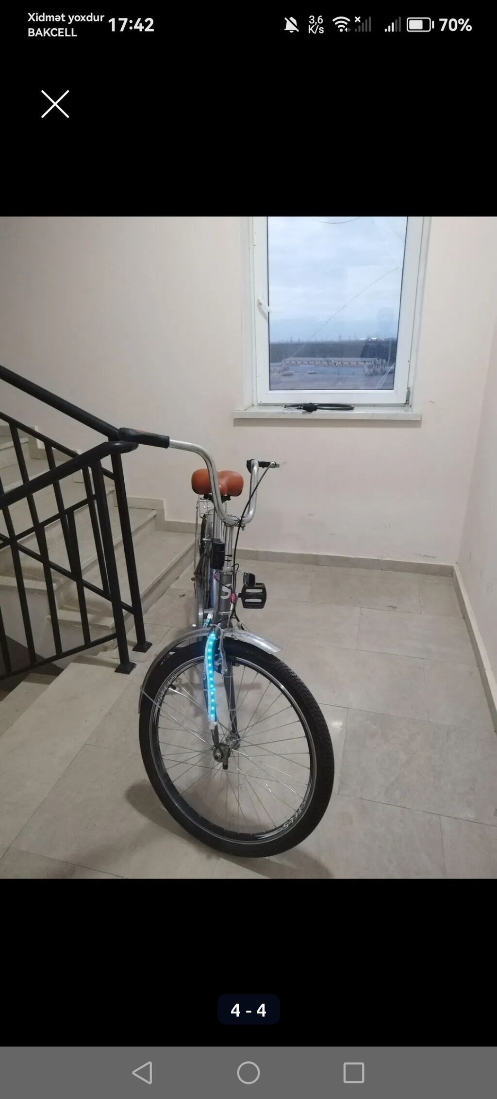 Stels Pilot 230 şəhər/krüizer tipli velosiped - Rəng: boz-gümüş — Velosipedlər, Bakı (3)
