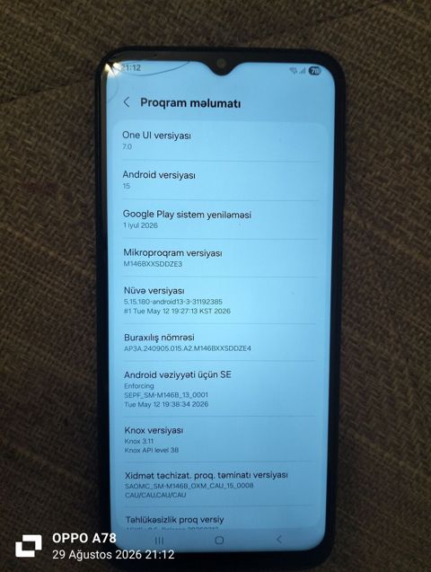 Samsung Galaxy M14 5G, 128 GB, rəng - Qara, Qırıq — Sumqayıt