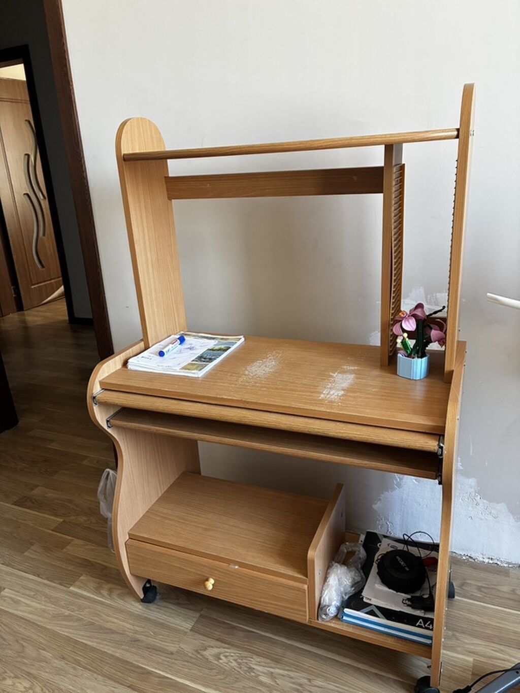 Düz masa, Polkalı, Siyirməli, MDF — Mebel, Mehdiabad (2)