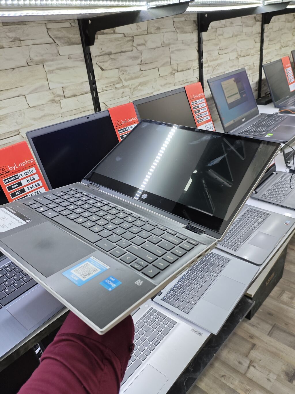 HP Pavilion x360 2‑in‑1 noutbuk - Ekran: toxunma (sensor), 360° dönən — HP, Bakı (4)
