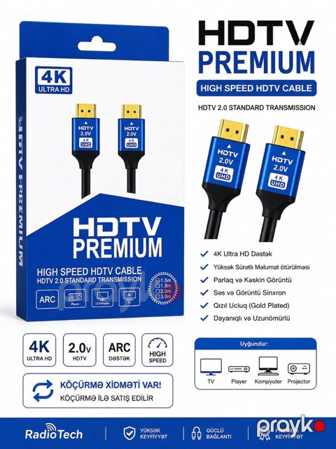 Kabel HD 4K 10 metr — Bakı