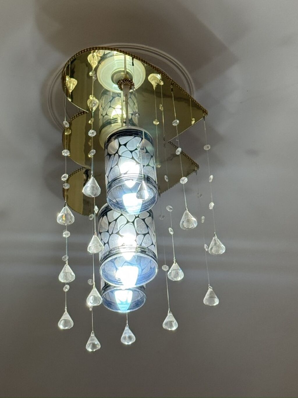 Çılçıraq, 3 lampa, Şüşə — İşıqlandırma, Bakı (2)