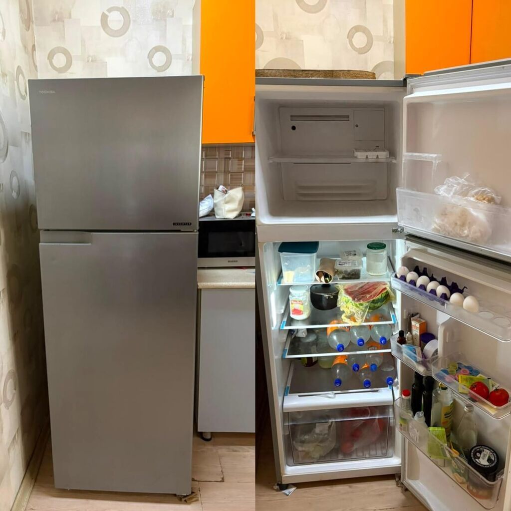 İşlənmiş 2 qapılı Toshiba Soyuducu Satılır, rəng - Gümüşü — Soyuducular, Bakı