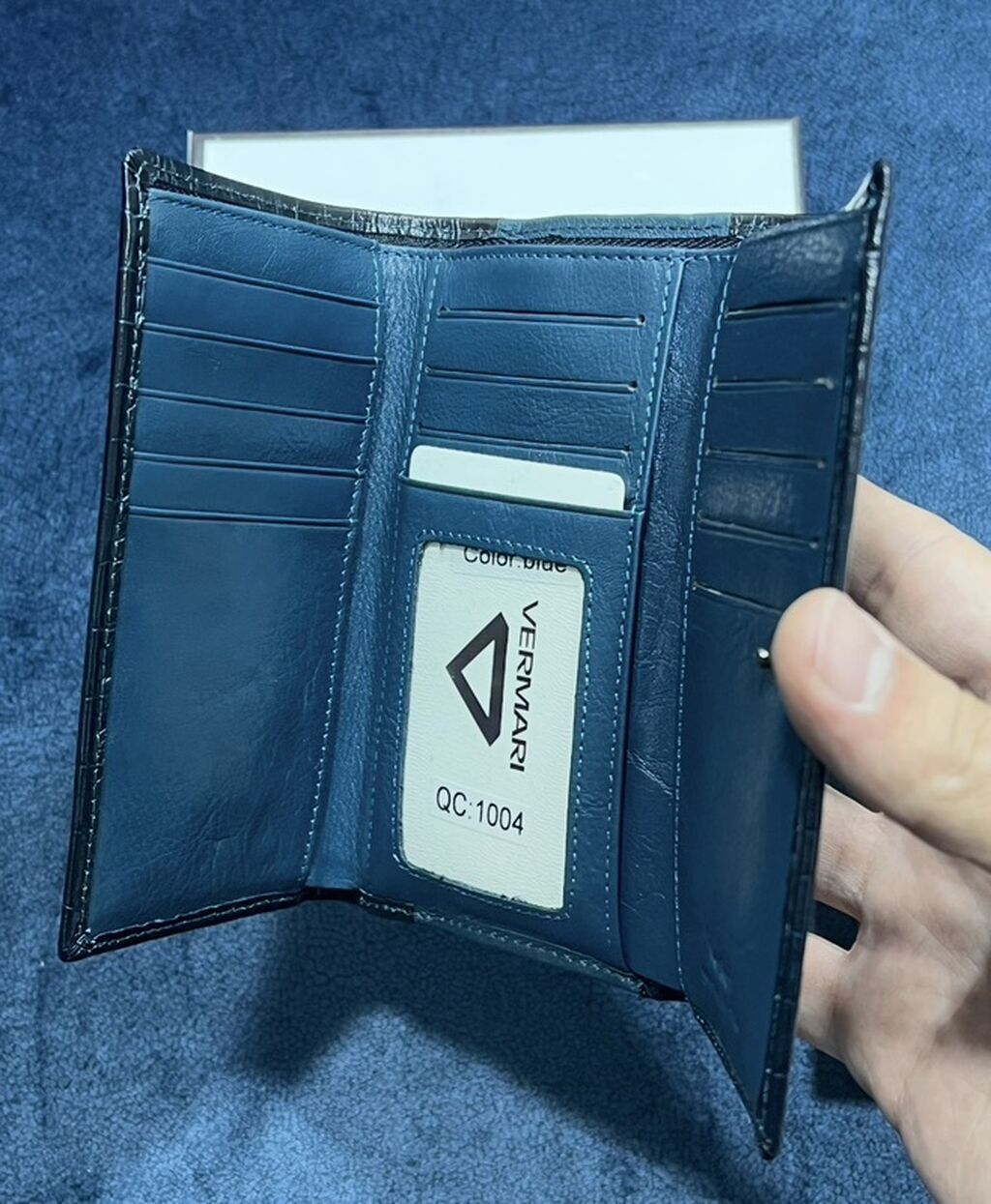 Vermari qadın pul qabı – tünd göy, timsah naxışlı dizayn — Aksesuarlar, Bakı (3)