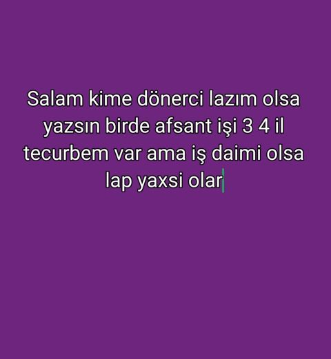 Dönərçi, 3-5 illik təcrübə — Bakı