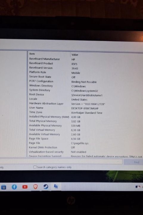 HP 250 G8 Notebook PC noutbuk. Əsas xüsusiyyətlər: - Marka: HP — Bakı