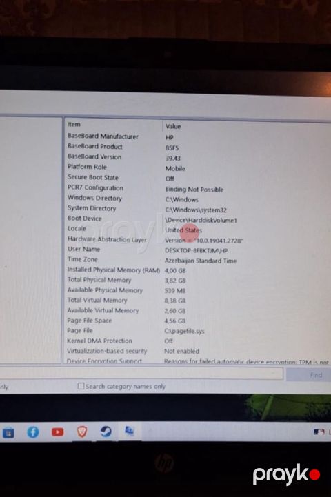HP 250 G8 Notebook PC noutbuk. Əsas xüsusiyyətlər: - Marka: HP — Bakı