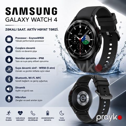 İşlənmiş, Smart saat, Samsung, rəng - Qara — Bakı