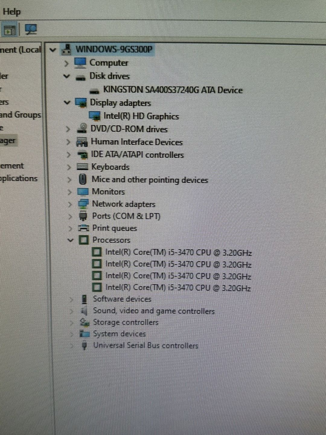 Kompüter dəsti i5-3470 / 8GB RAM / 240GB SSD / HP 20" Monitor — Masaüstü kompüterlər, Bakı (6)