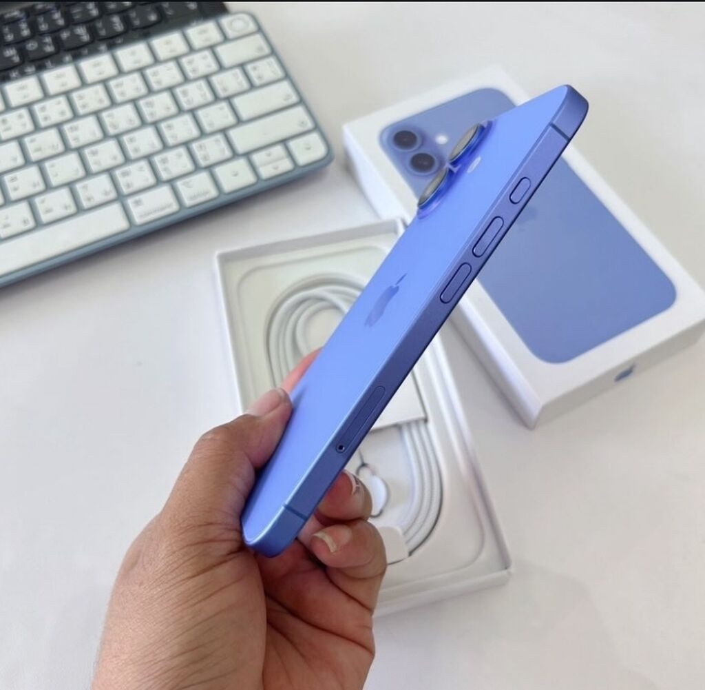 IPhone 16, 256 GB, Göy, Zəmanət, Simsiz şarj, Face ID — Apple iPhone, Digah (2)