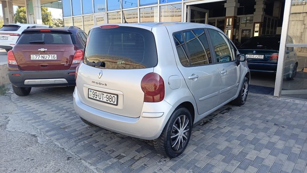 Renault Modus, gümüşü rəng, 5 qapı, kompakt monovolumen kuzov — Avto, Qobustan (2)