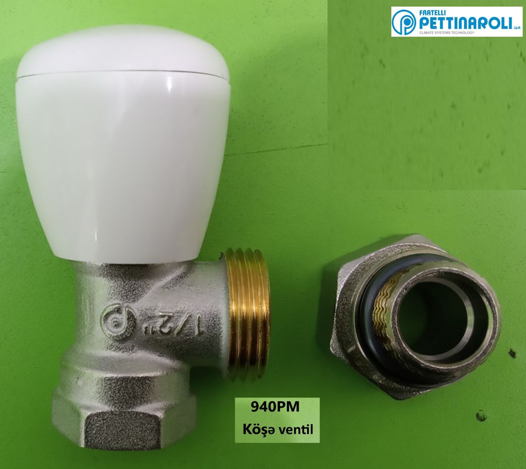 Radiator Ventili Pettinaroli 940PM Köşə (Italiya İstehsalı) — Kranlar və mıxaçlar, Bakı (4)
