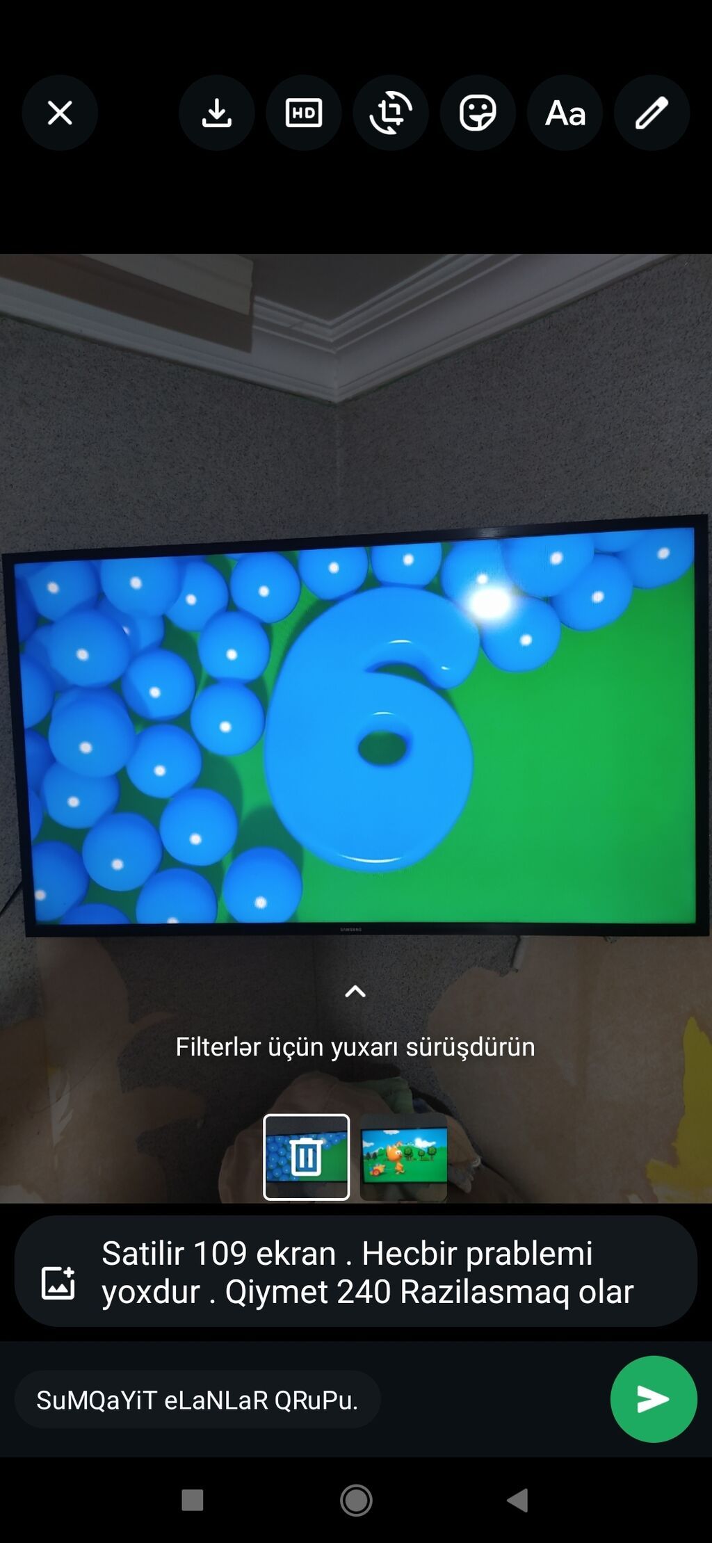Samsung LED televizor Model: UE43N5300AU (UE43N5300 seriyası) Ekran — Televizorlar, Sumqayıt (2)