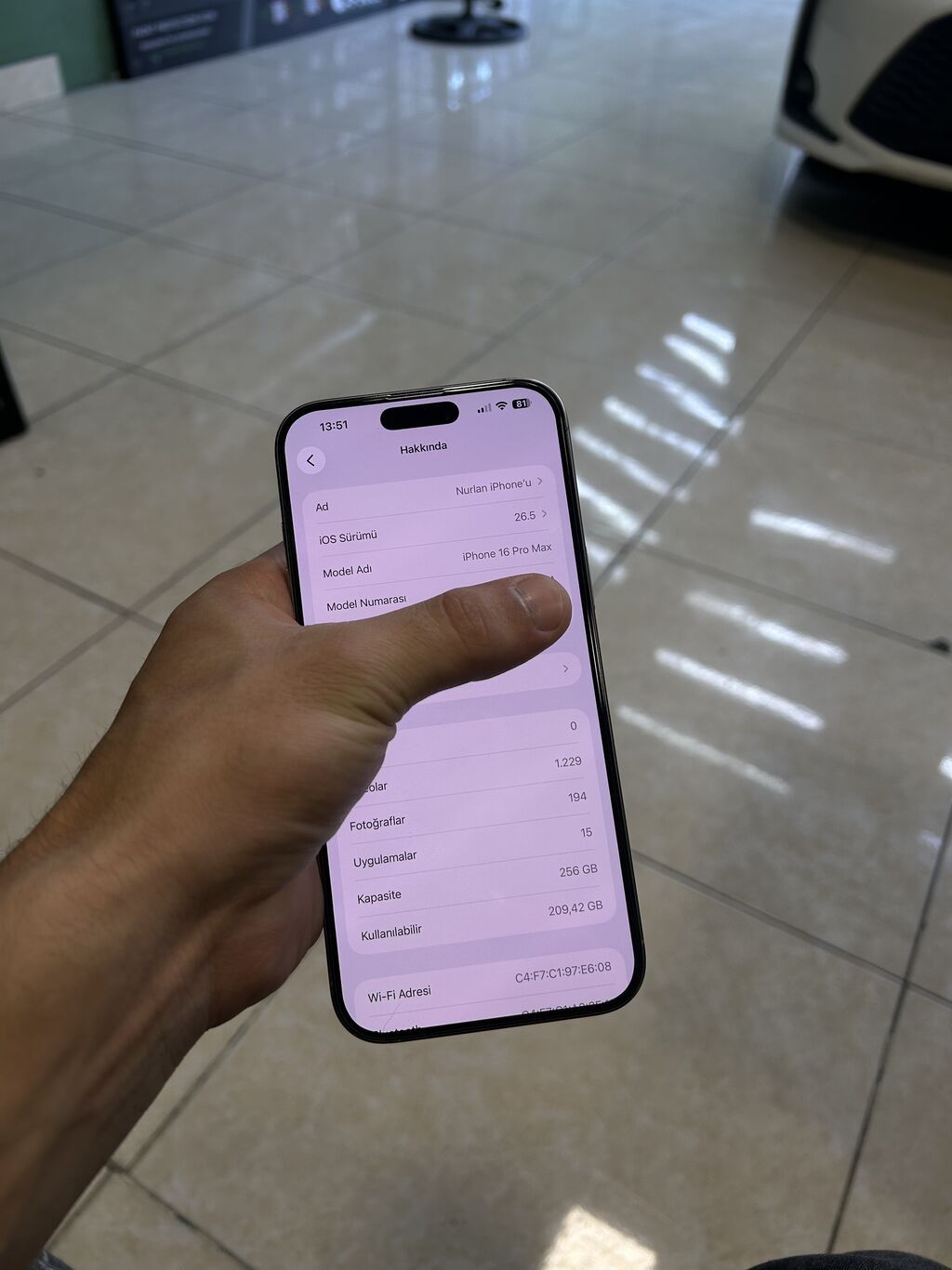 IPhone 16 Pro Max, 256 GB, Natural Titanium, Simsiz şarj, Face ID, Sənədlərlə — Apple iPhone, Bakı (4)