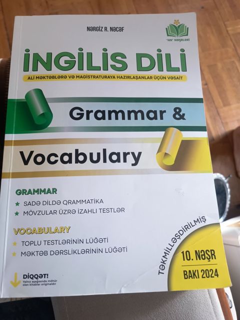 Məhsul: “İngilis Dili – Grammar & Vocabulary” (Nərgiz R. Nəcəf) — Bakı