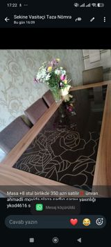 Masa +8 stul birlikde 350 azn satilir‼ ünvan əhmədli movida plaza — Furniture